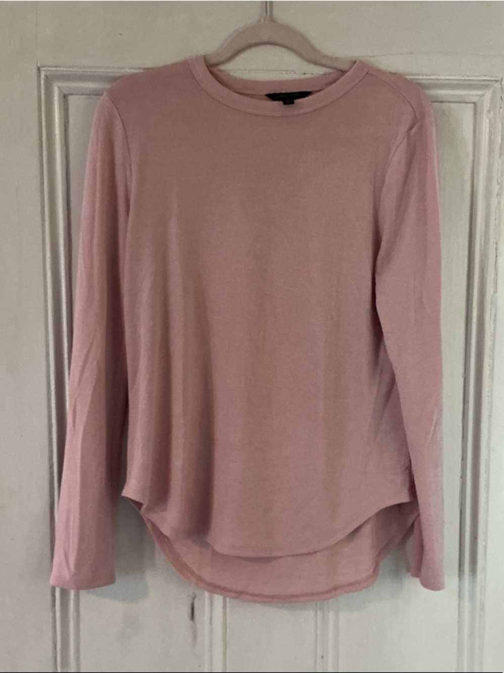 Banana Republic Blush Pink Long Sleeve Crewneck Top